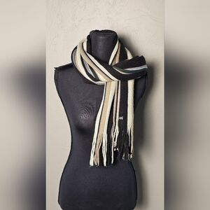 [PERRY ELLIS] Men's Winter Striped Scarf《NWOT》Tassels On Tips